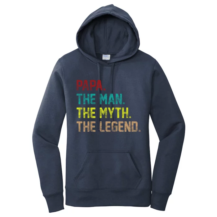 Papa The Man The Myth The Legend Vintage Women's Pullover Hoodie