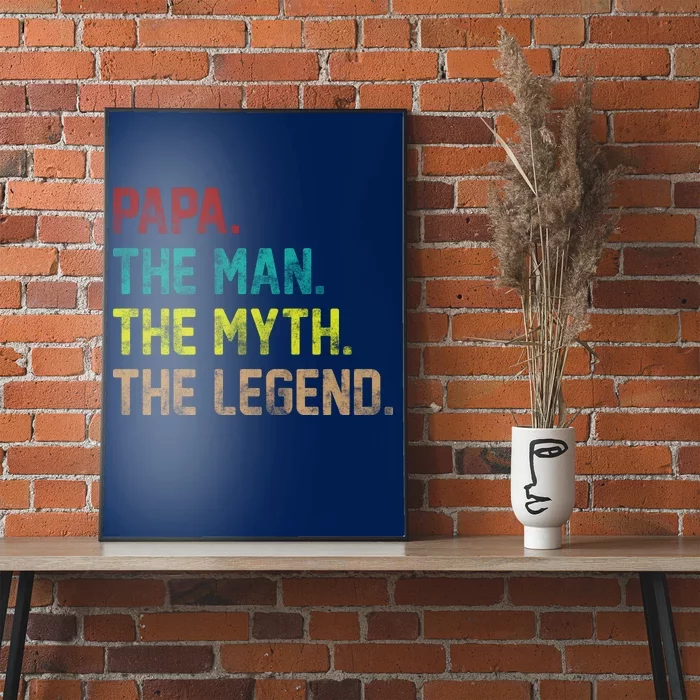 Papa The Man The Myth The Legend Vintage Poster