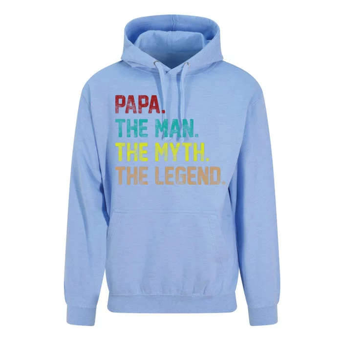 Papa The Man The Myth The Legend Vintage Unisex Surf Hoodie