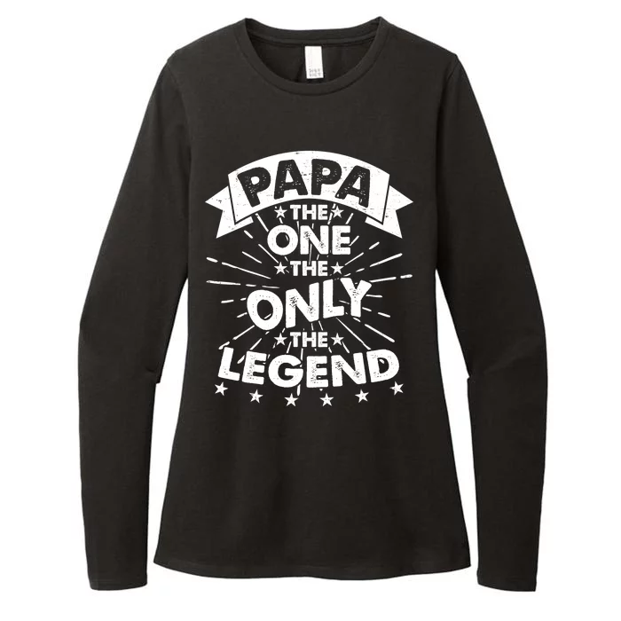 Papa the One The Only The Legend Womens CVC Long Sleeve Shirt