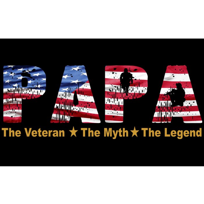 Papa The Veteran The Myth The Legend Bumper Sticker