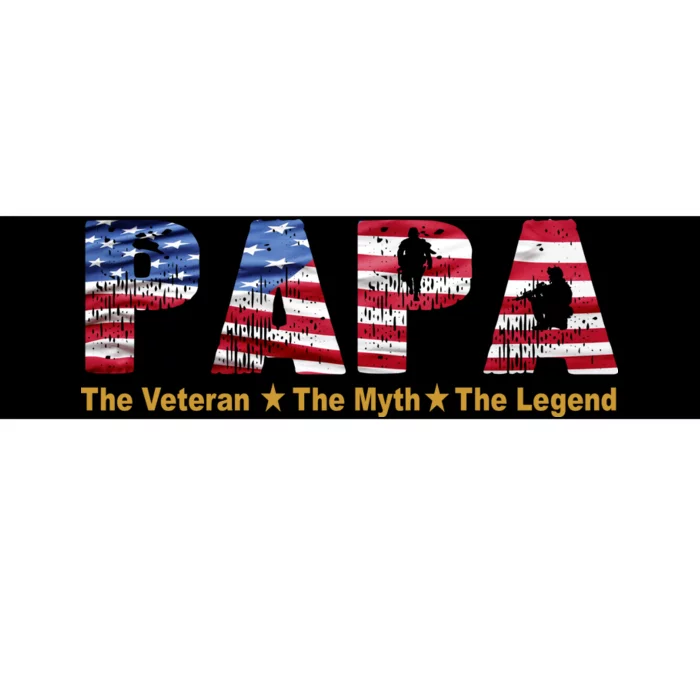 Papa The Veteran The Myth The Legend Bumper Sticker