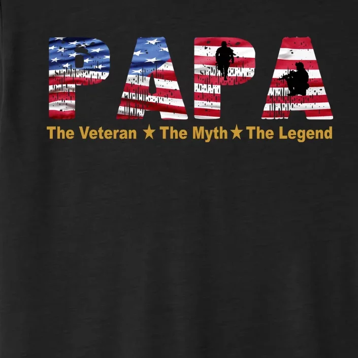 Papa The Veteran The Myth The Legend ChromaSoft Performance T-Shirt