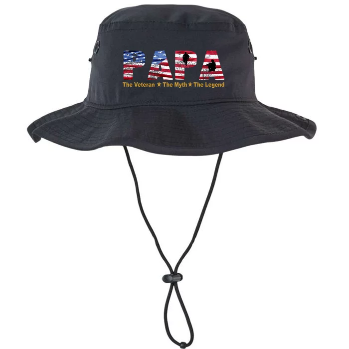 Papa The Veteran The Myth The Legend Legacy Cool Fit Booney Bucket Hat