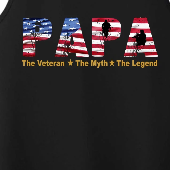 Papa The Veteran The Myth The Legend Performance Tank