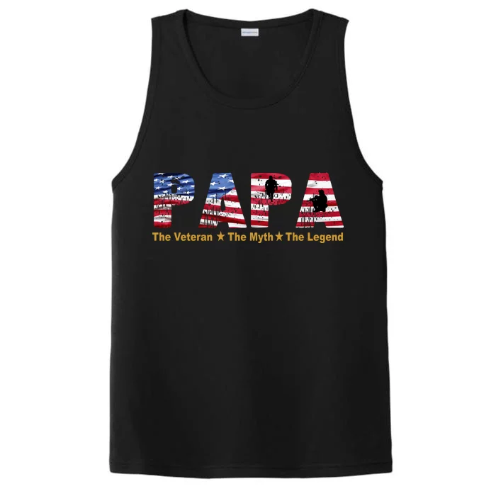 Papa The Veteran The Myth The Legend Performance Tank