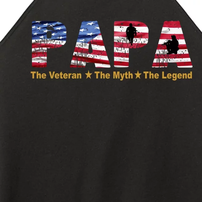 Papa The Veteran The Myth The Legend Women’s Perfect Tri Rocker Tank