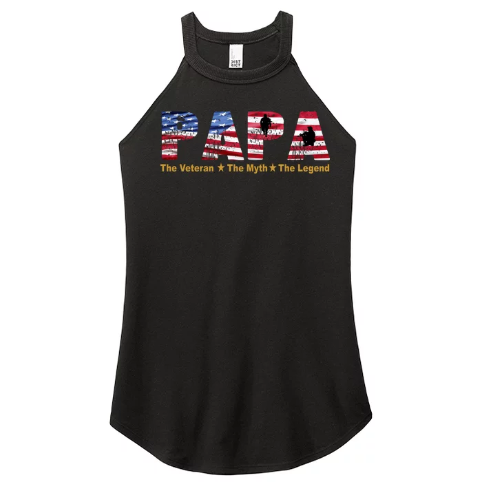 Papa The Veteran The Myth The Legend Women’s Perfect Tri Rocker Tank