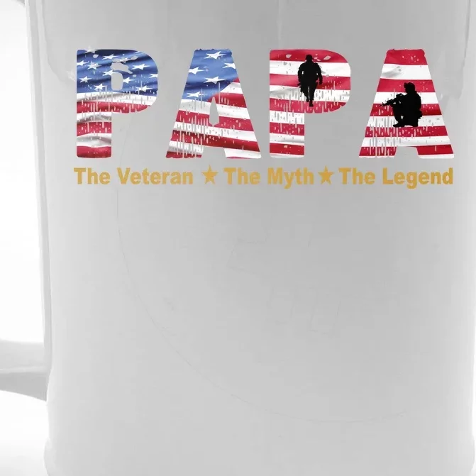 Papa The Veteran The Myth The Legend Front & Back Beer Stein