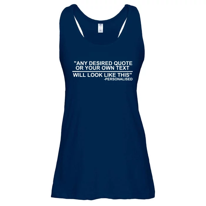 Personalised Any Quote Text Ladies Essential Flowy Tank