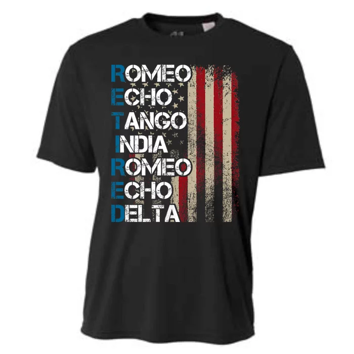 Phonetic Alphabet Retired Veteran Retirement Army Military Cooling Performance Crew T-Shirt