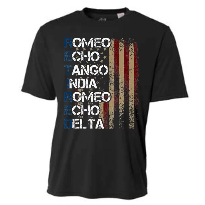 Phonetic Alphabet Retired Veteran Retirement Army Military Cooling Performance Crew T-Shirt