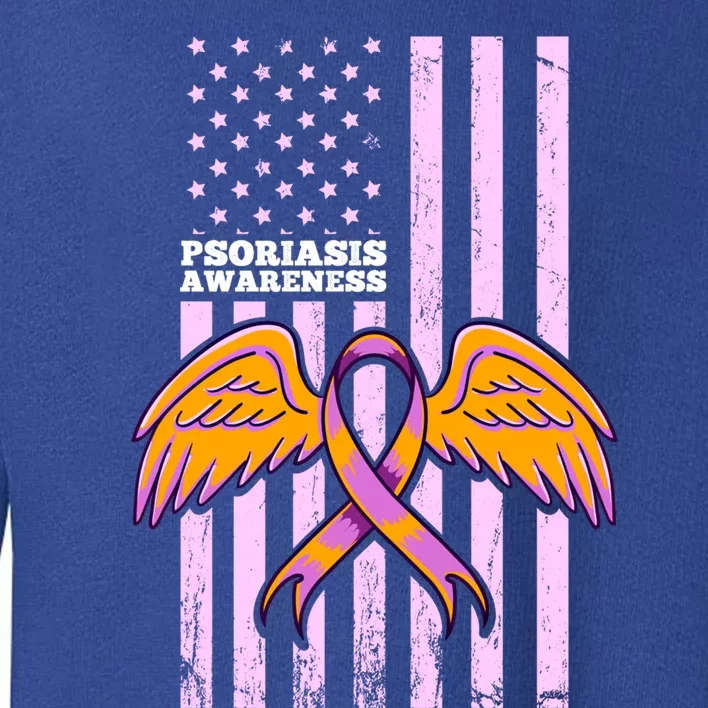 Psoriasis Awareness Ribbon Flag Gift Toddler Sweatshirt