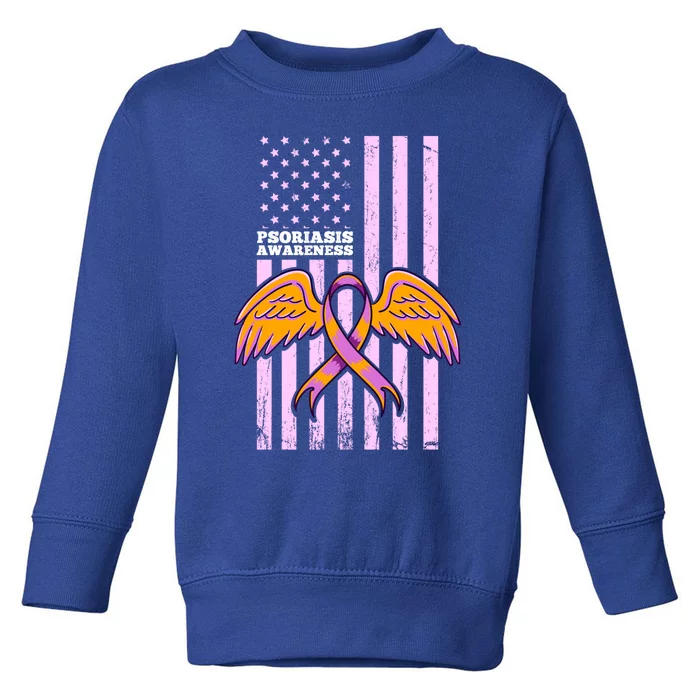 Psoriasis Awareness Ribbon Flag Gift Toddler Sweatshirt