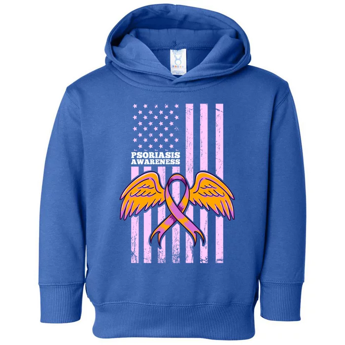 Psoriasis Awareness Ribbon Flag Gift Toddler Hoodie