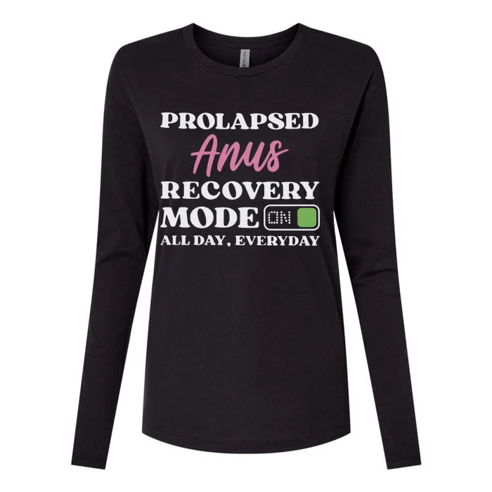 Prolapsed Anus Recovery Mode Womens Cotton Relaxed Long Sleeve T-Shirt