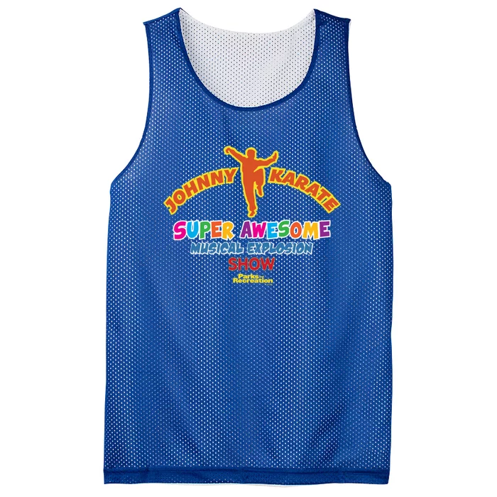 Parks And Rec Johnny Karate Musical Explosion Show Funny Gift Mesh Reversible Basketball Jersey Tank