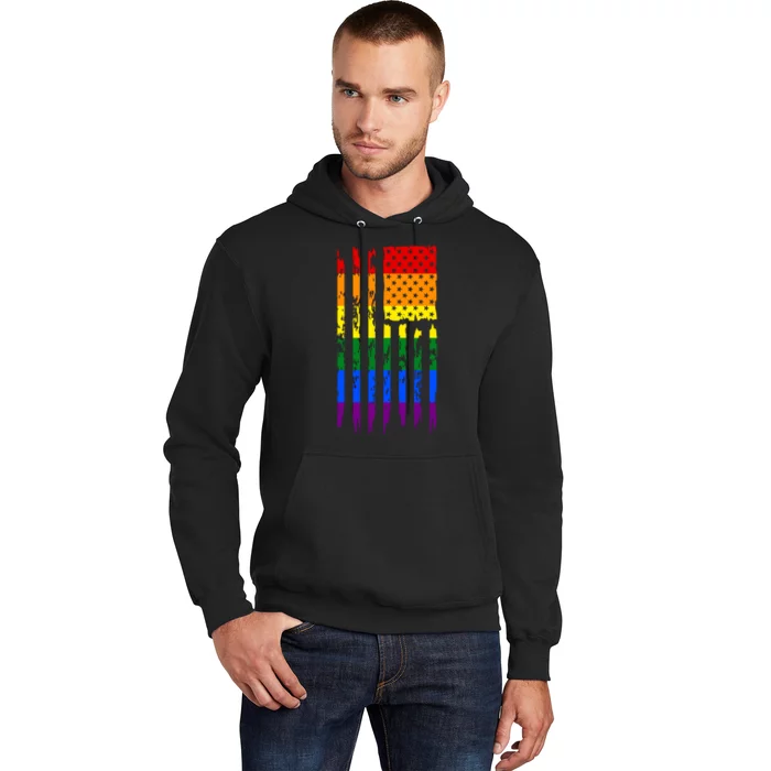 Pride American Rainbow Flag Hoodie