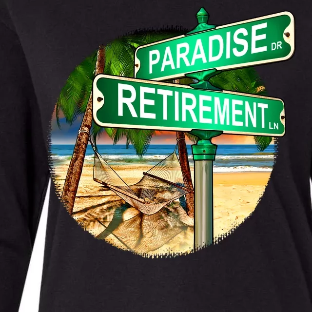 Paradise Dr Retirement Ln Womens Cotton Relaxed Long Sleeve T-Shirt