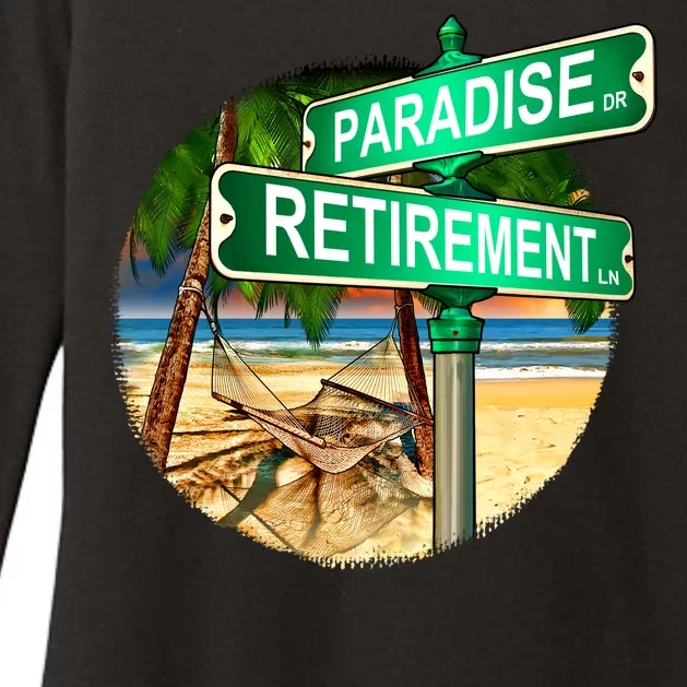 Paradise Dr Retirement Ln Womens CVC Long Sleeve Shirt