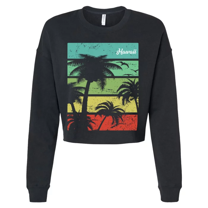 Paradise In Hawaii Cropped Pullover Crew