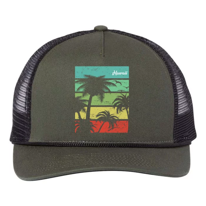 Paradise In Hawaii Retro Rope Trucker Hat Cap