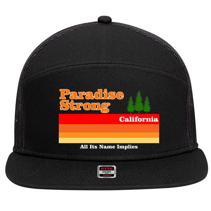 Paradise Strong Camp Fire California 7 Panel Mesh Trucker Snapback Hat