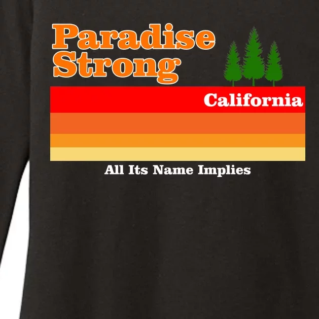 Paradise Strong Camp Fire California Womens CVC Long Sleeve Shirt