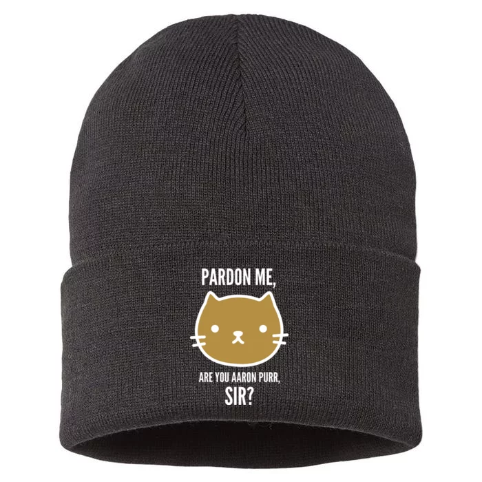 Pardon Me Are You Aaron Purr, Sir? Sustainable Knit Beanie