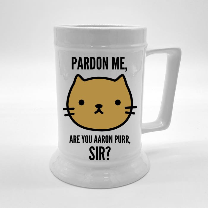 Pardon Me Are You Aaron Purr, Sir? Front & Back Beer Stein