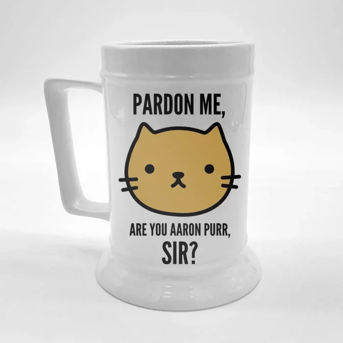 Pardon Me Are You Aaron Purr, Sir? Front & Back Beer Stein