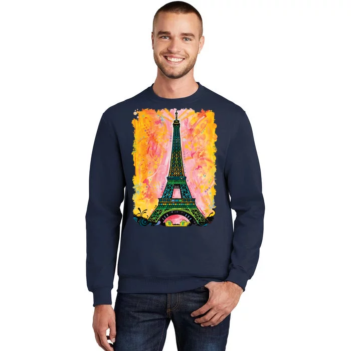 Paris France Colorful Eiffel Tower Sweatshirt