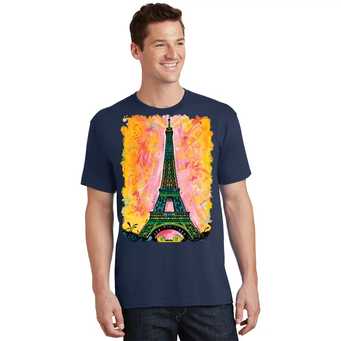 Paris France Colorful Eiffel Tower T-Shirt