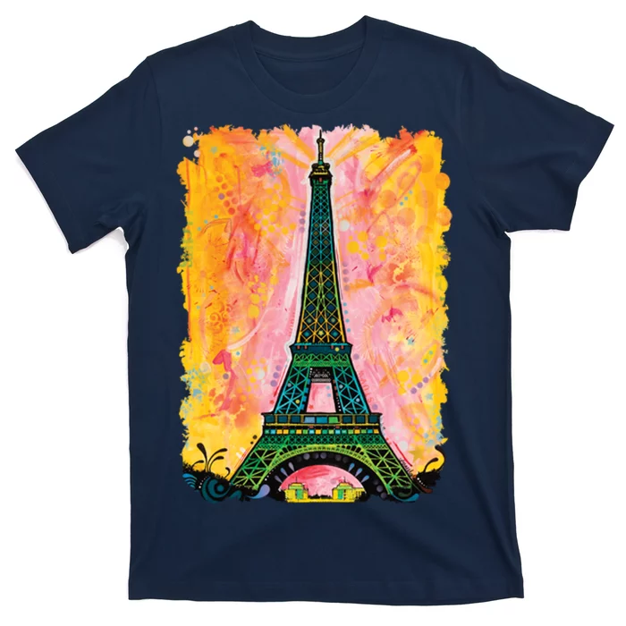 Paris France Colorful Eiffel Tower T-Shirt