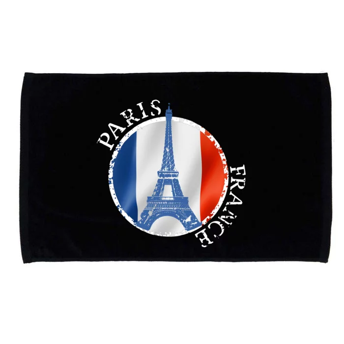 Paris France Peace Eiffel Tower Flag Microfiber Hand Towel