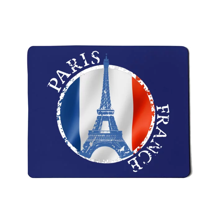 Paris France Peace Eiffel Tower Flag Mousepad