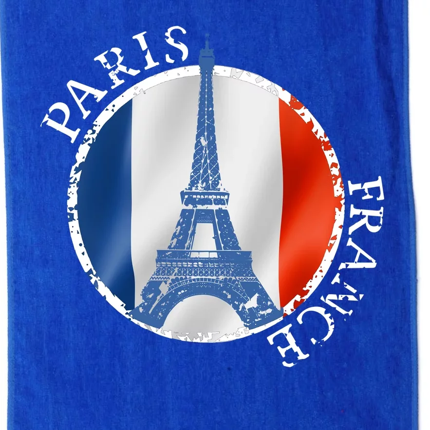 Paris France Peace Eiffel Tower Flag Platinum Collection Golf Towel