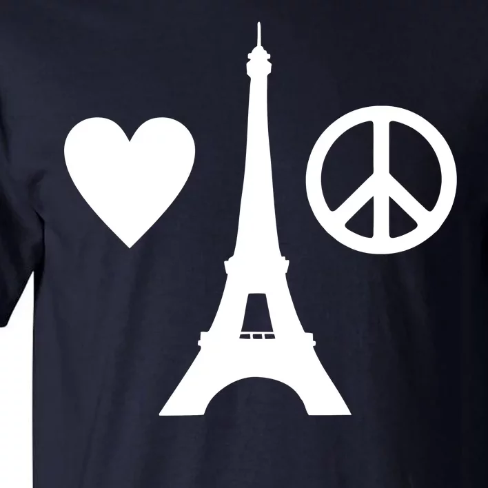 Paris Peace Sign Eiffel Tower Tall T-Shirt