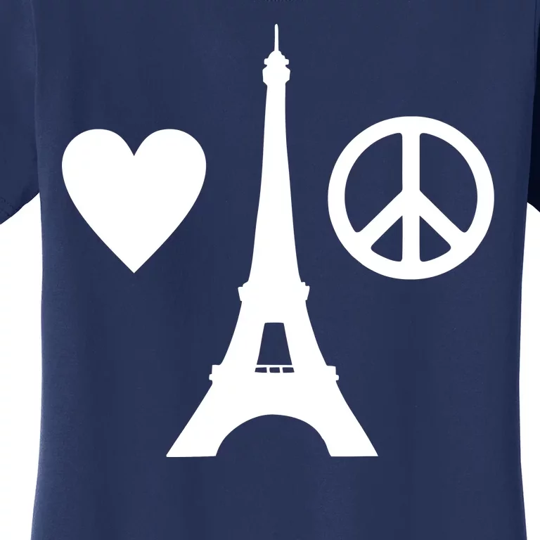 Paris Peace Sign Eiffel Tower Women's T-Shirt