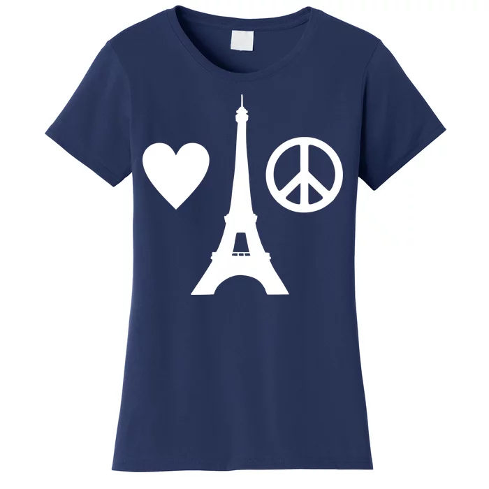 Paris Peace Sign Eiffel Tower Women's T-Shirt