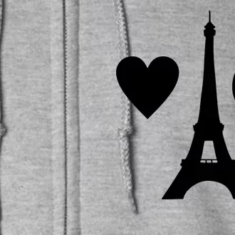 Paris Peace Sign Eiffel Tower Full Zip Hoodie