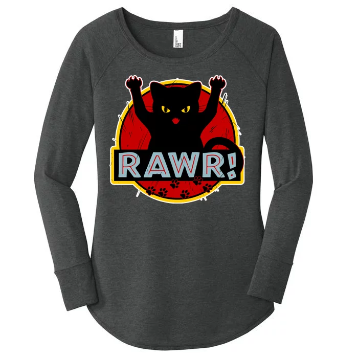 Parody Cat Rawr Logo Women's Perfect Tri Tunic Long Sleeve Shirt