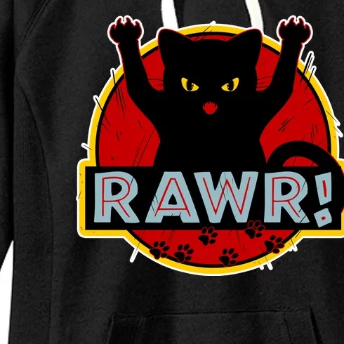 Parody Cat Rawr Logo Women's Fleece Hoodie