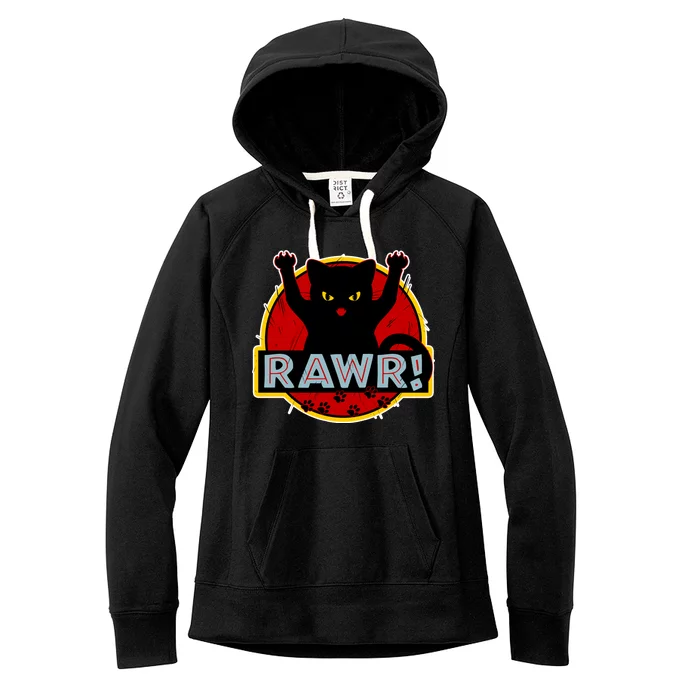 Parody Cat Rawr Logo Women's Fleece Hoodie