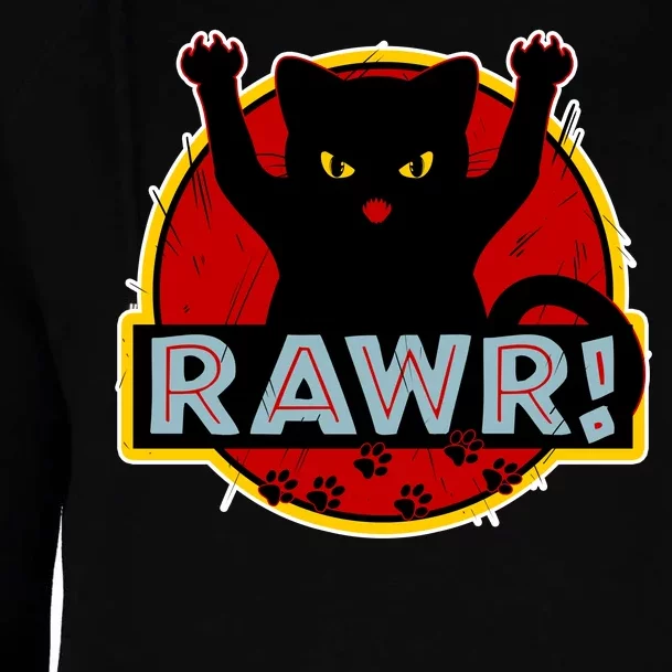 Parody Cat Rawr Logo Womens Funnel Neck Pullover Hood