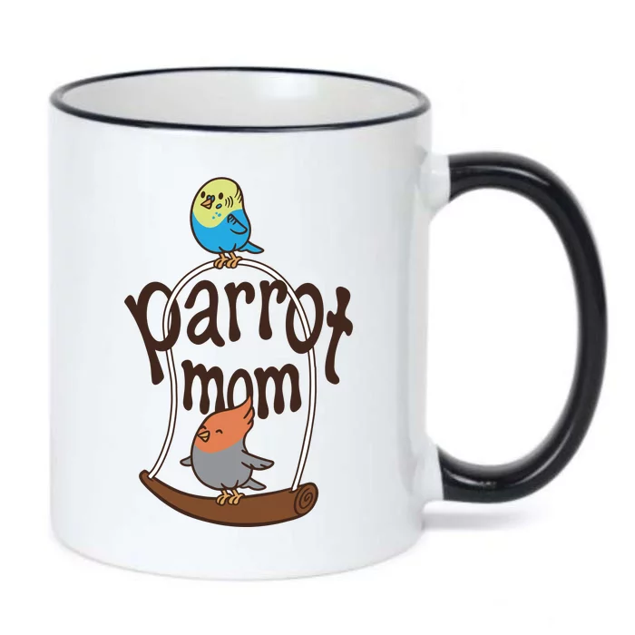 Parrot Mom Black Color Changing Mug