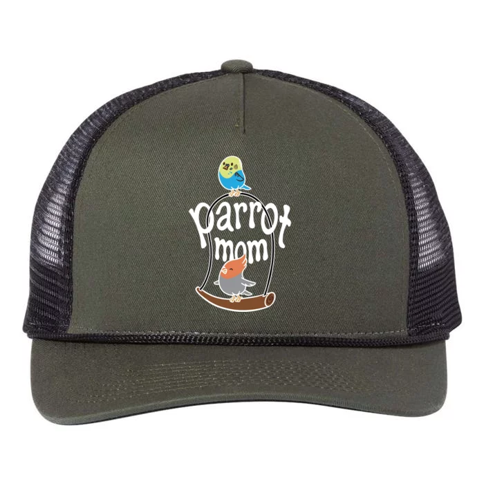 Parrot Mom Retro Rope Trucker Hat Cap