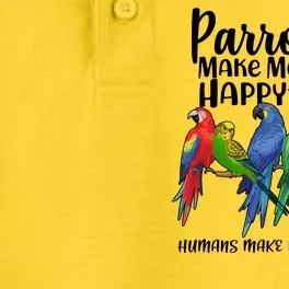 Parrots Make Me Happy Human Make My Head Hurt Dry Zone Grid Performance Polo