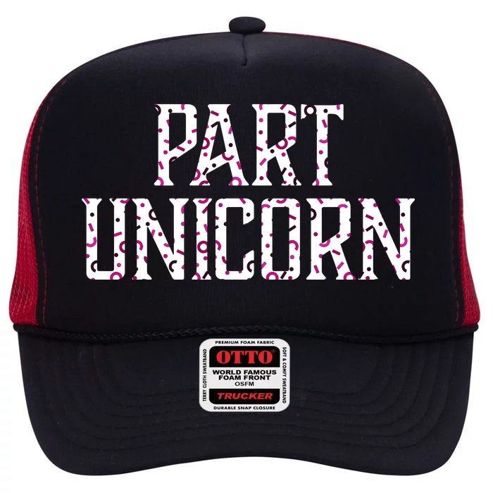 Part Unicorn High Crown Mesh Trucker Hat