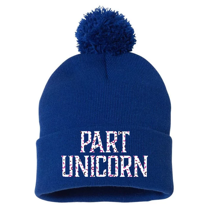 Part Unicorn Pom Pom 12in Knit Beanie